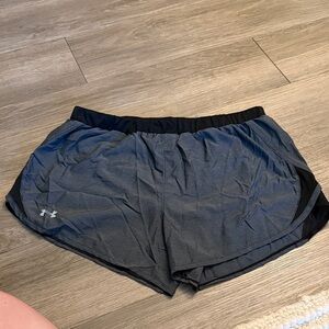 Under Armour Women's Black and Gray Athletic Shorts